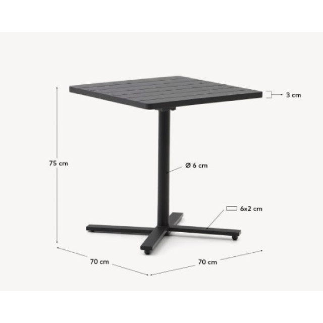 Раскладной уличный стол Torreta J0100074NN02 70 x 70 см Раскладной уличный стол Torreta J0100074NN02 70 x 70 см