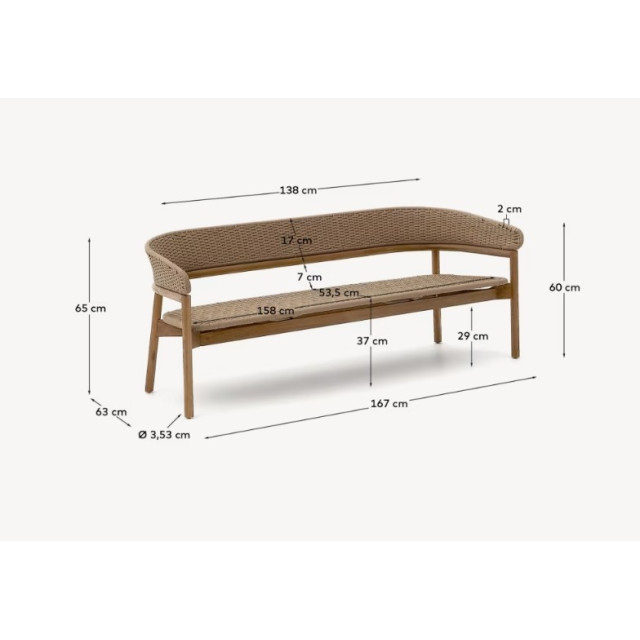 Диван Arinella Kave Home C00078RO12 167 x 63 см Диван Arinella Kave Home C00078RO12 167 x 63 см