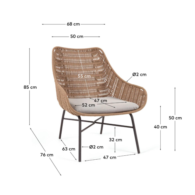 Уличное кресло Abeli CC5222J12 ножки из стали 68 х 76 см Уличное кресло Abeli CC5222J12 ножки из стали 68 х 76 см