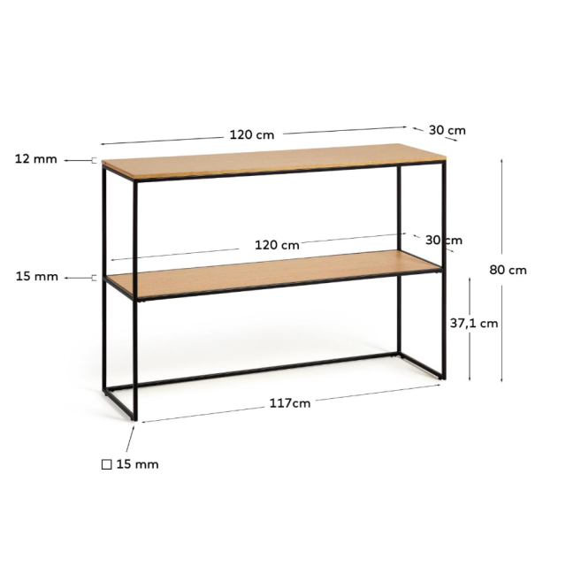 Консоль Yoana M0700001MM40 из дубового шпона 120x80 см Консоль Yoana M0700001MM40 из дубового шпона 120x80 см