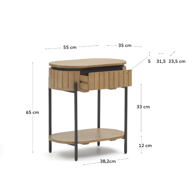 Тумба Licia N1200002MM46 з дерева манго 65 x 55 см Тумба Licia N1200002MM46 з дерева манго 65 x 55 см