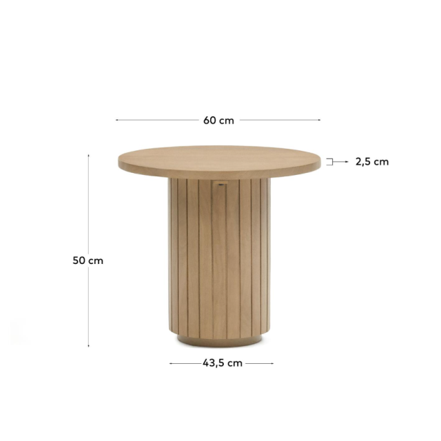 Столик La Forma Licia T0500008MM46 из массива манго 60х50 см Столик La Forma Licia T0500008MM46 из массива манго 60х50 см