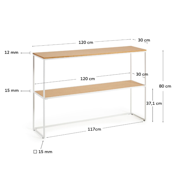 Консоль Yoana T0600021MM40 из дубового шпона 120 x 80 см Консоль Yoana T0600021MM40 из дубового шпона 120 x 80 см
