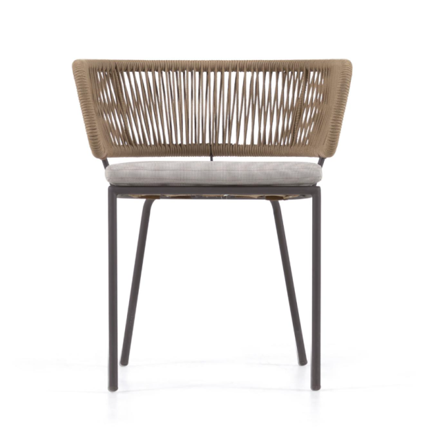 Стілець Nadin CC6068J12 з бежевого шнура 55x58 см Стілець Nadin CC6068J12 з бежевого шнура 55x58 см