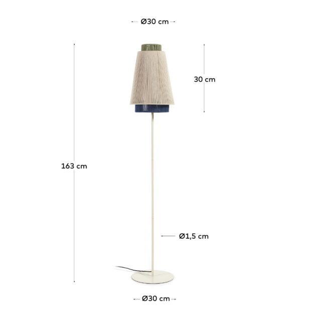 Торшер Yuvia YG0961R35 из джута 163x30 см