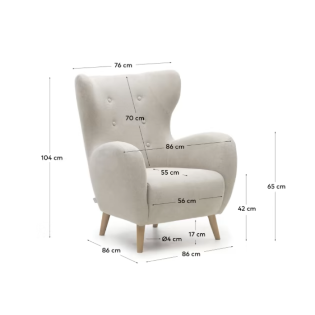 Крісло Patio S810_10_SO12 з шеніла 86х104 см