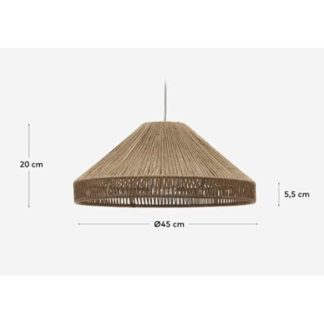 Абажур Pontos L0600016JJ46 из джута с натуральным покрытием, Ø 45 см