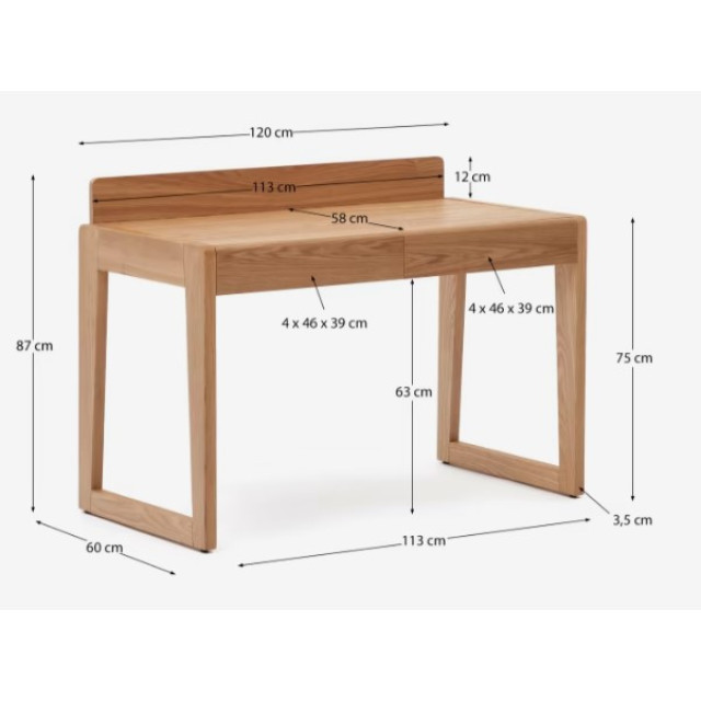 Письменный стол Arandu T0400002MM46 120 х 60 см