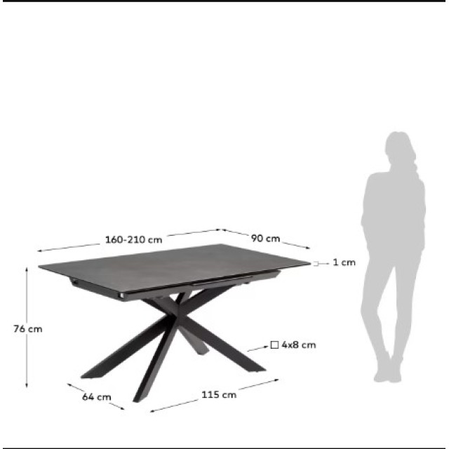 Розсувний стіл Theone 160 (210) x 90 cm CC5177C01 
