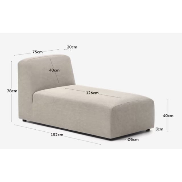 Шезлонг модульний Neom S826CHASAU12 Бежевий 152 x 75 см Шезлонг модульний Neom S826CHASAU12 Бежевий 152 x 75 см