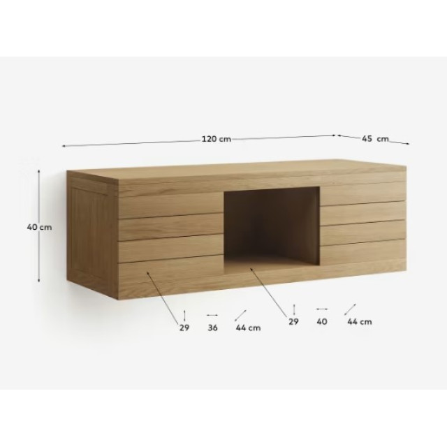 Тумба для ванной Yenit M0800006MM46 из массива тикового дерева 120 x 45 см