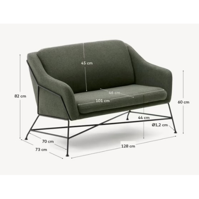  Диван Brida S521AU12 в бежевому кольорі 128 см