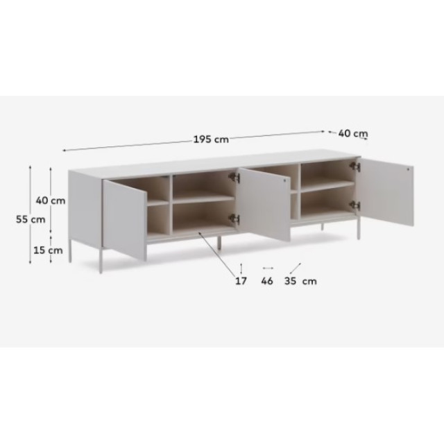 Тумба Vedrana M1000023LL05 белая 195 х 55 см Тумба Vedrana M1000023LL05 белая 195 х 55 см