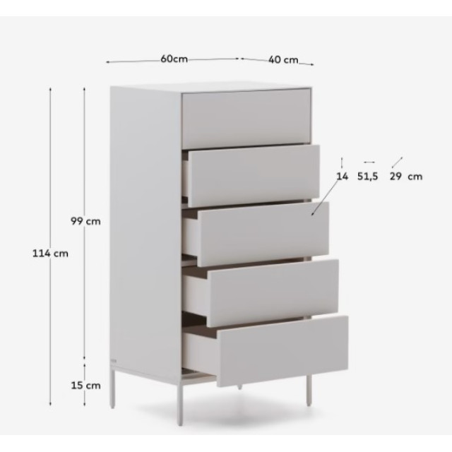 Комод Vedrana M0400021LL05 білий лакований 60 х 114 см Комод Vedrana M0400021LL05 білий лакований 60 х 114 см