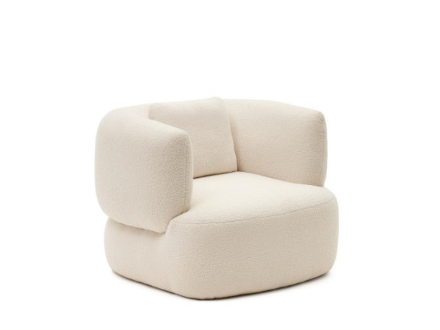 Крісло Martina S83110HI39 з білого букле з подушкою