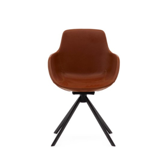 Поворотний стілець  Tissiana  C0200007PP10 З КОРИЧНЕВОЇ ЕКО ШКІРИ