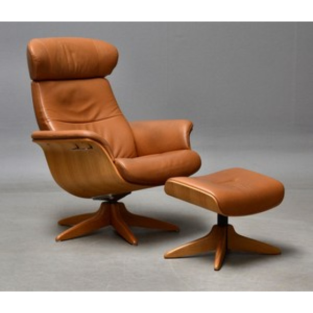 Крісло Conform Timeout Swivel foot wood Шкіра