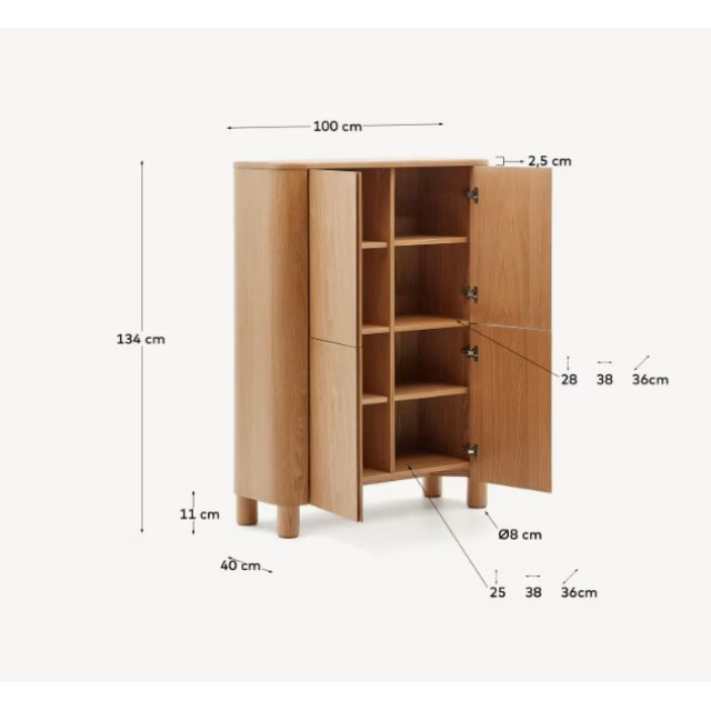 Висока тумба Salaya M1200005MM50  Ясен 