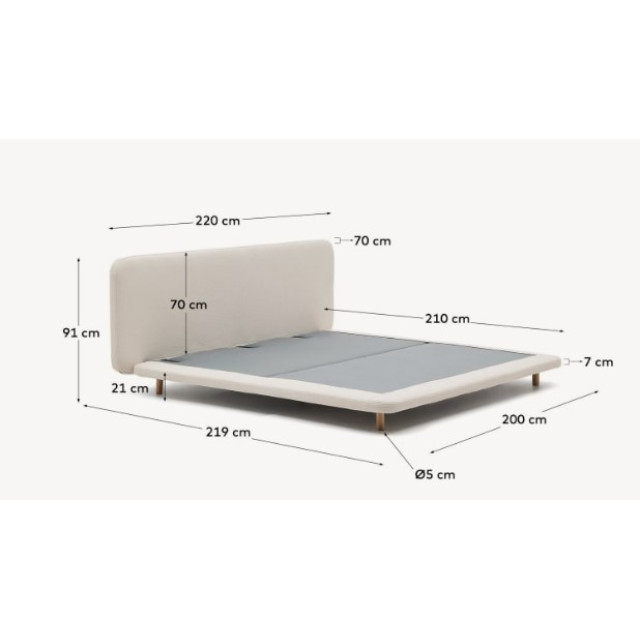 Кровать Odum N02612PS33 Бежевый 180Х200 см Кровать Odum N02612PS33 Бежевый 180Х200 см