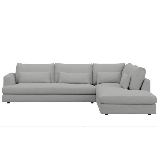 Диван з правим шезлонгом Furninova EDEN 296x172x88 cм Cірий NOLA-73