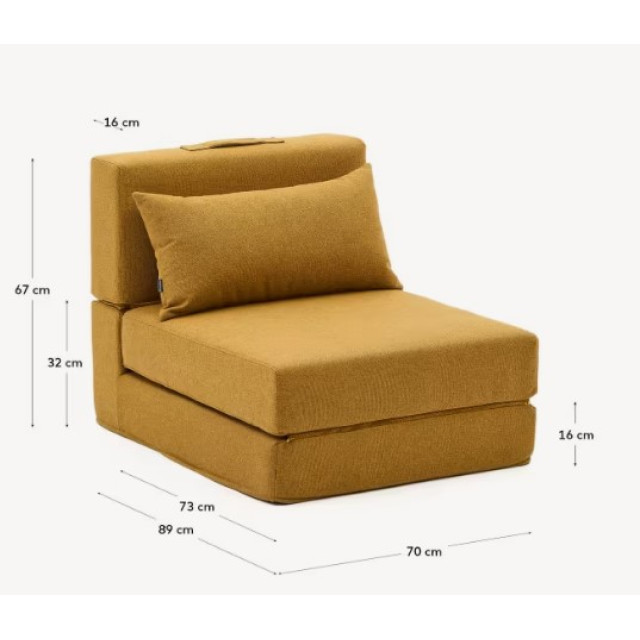 Кресло-кровать Arty S47480AU81 Горчичный 70 x 89 см