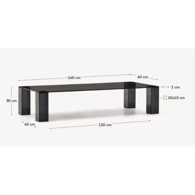 Журнальний столик Adularia T0600053CC03 Темно-сірий  140 x 60 см