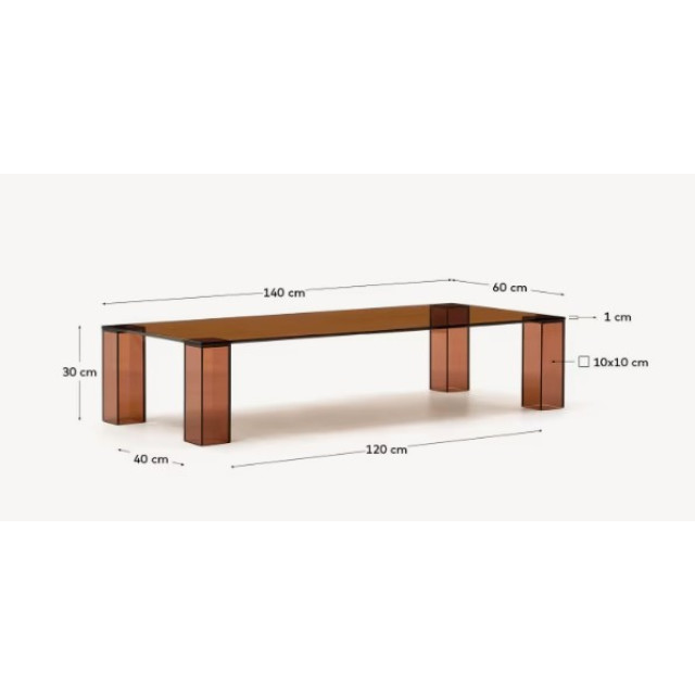 Журнальний столик Adularia T0600053CC10 Коричневий 140 x 60 см