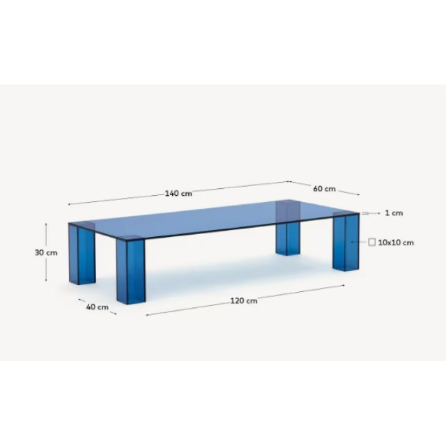 Журнальний столик Adularia T0600053CC26 Синій 140 x 60 см