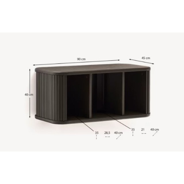 Тумба для ванной комнаты Mailen M0500007MM51 Ясень Темный Тумба для ванной комнаты Mailen M0500007MM51 Ясень Темный