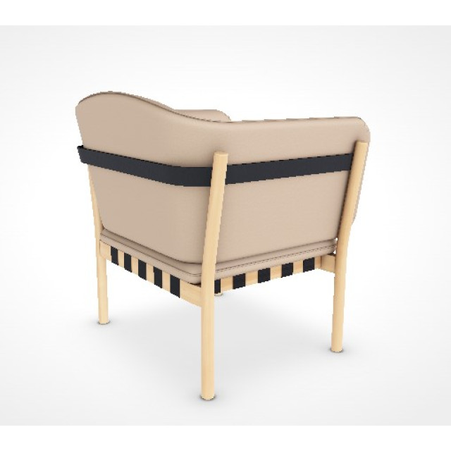 Деревянное кресло TON Dowel 363-392 с мягким сиденьем