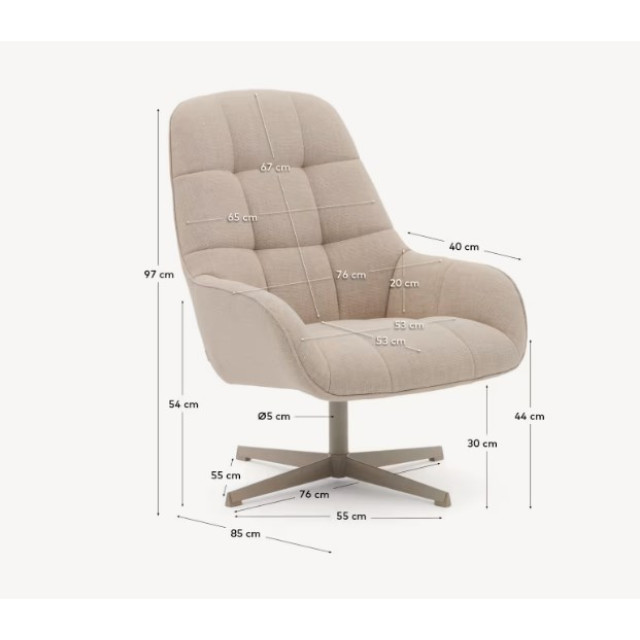 Кресло Jaspe S0900094NL85 Бежевый