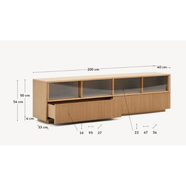 Тумба Helvine M0100033MM40 Шпон Дуба 200 x 54cm Тумба Helvine M0100033MM40 Шпон Дуба 200 x 54cm