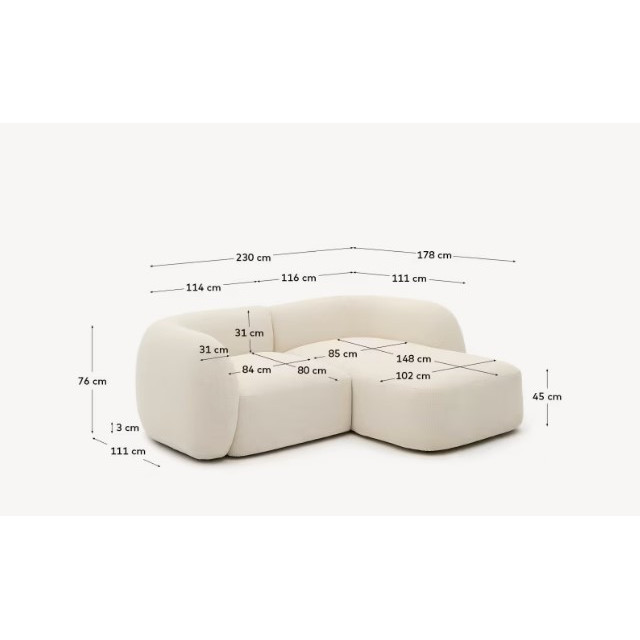 Диван Martina S84320NR39 Білий 230х178 см Диван Martina S84320NR39 Білий 230х178 см