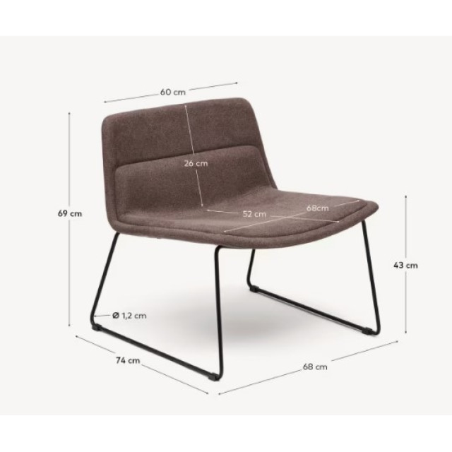 Кресло Zahara S0900105SO11 Коричневый