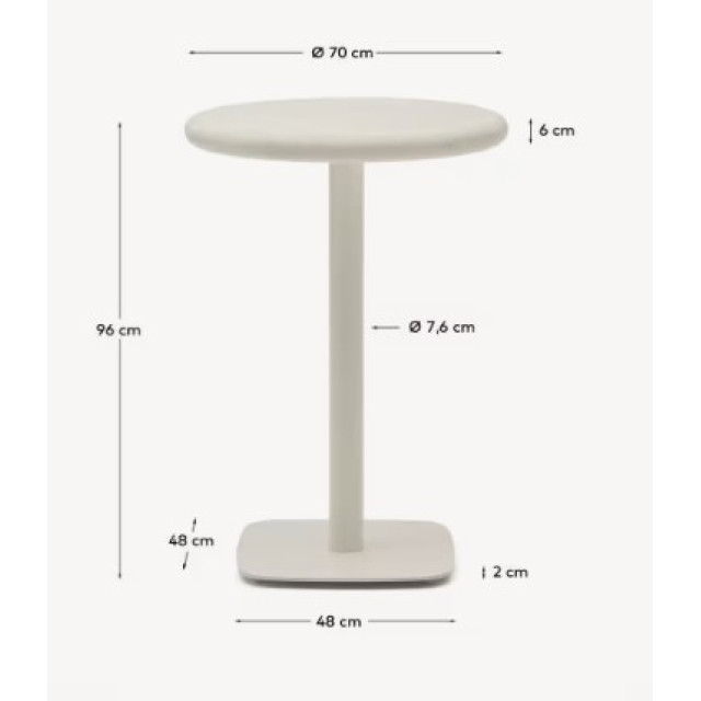 Уличный стол DINA T00194PR05 белый (Ø70 см) Уличный стол DINA T00194PR05 белый (Ø70 см)