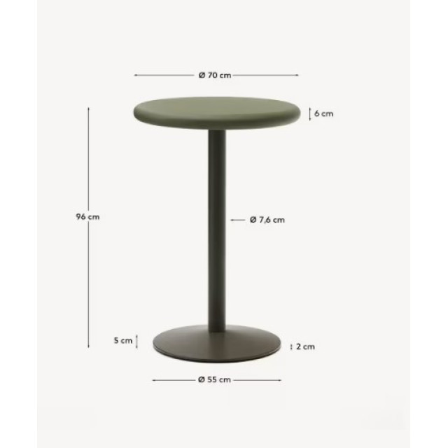 Уличный стол Esilda T00170PR19 Круглый Зеленый Уличный стол Esilda T00170PR19 Круглый Зеленый