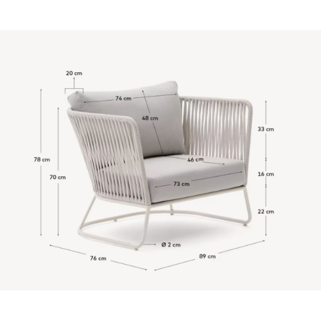 Вуличне крісло Saconca J1700055JJ03 Сірий