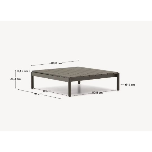 Кофейный столик Sorells O00194RR19 Зеленый 89х91 см