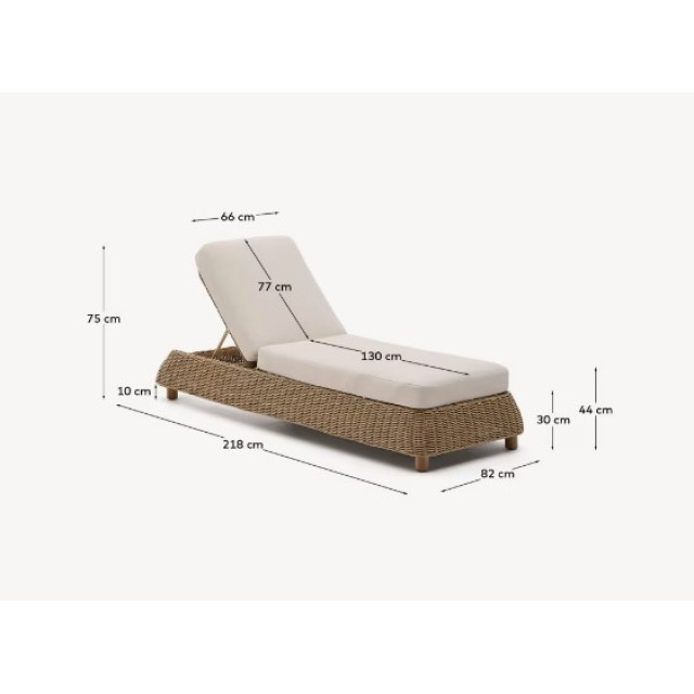 Шезлонг Meria O00065NW39 Ротанг Шезлонг Meria O00065NW39 Ротанг
