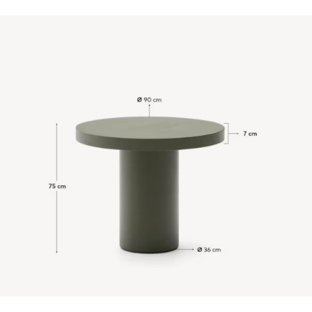 Круглый стол Aiguablava T00048PR19 Зеленый Ø 90 см 
