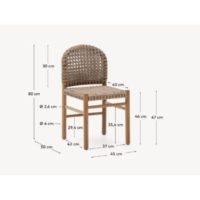 Вуличний стілець Tavira C00054FN12 Тік