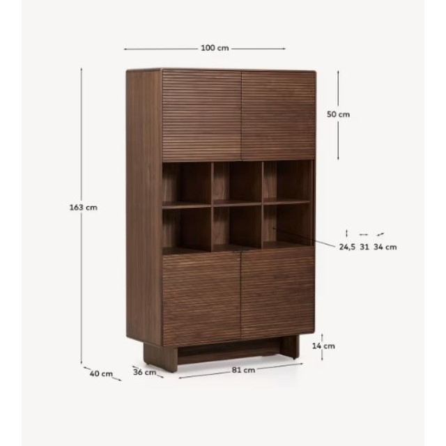 Шафа Norlen M00046MW09 Горіх 100 x 165 см Шафа Norlen M00046MW09 Горіх 100 x 165 см