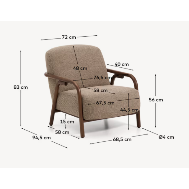 Крісло Sylo C00204FA11 Тауп Крісло Sylo C00204FA11 Тауп