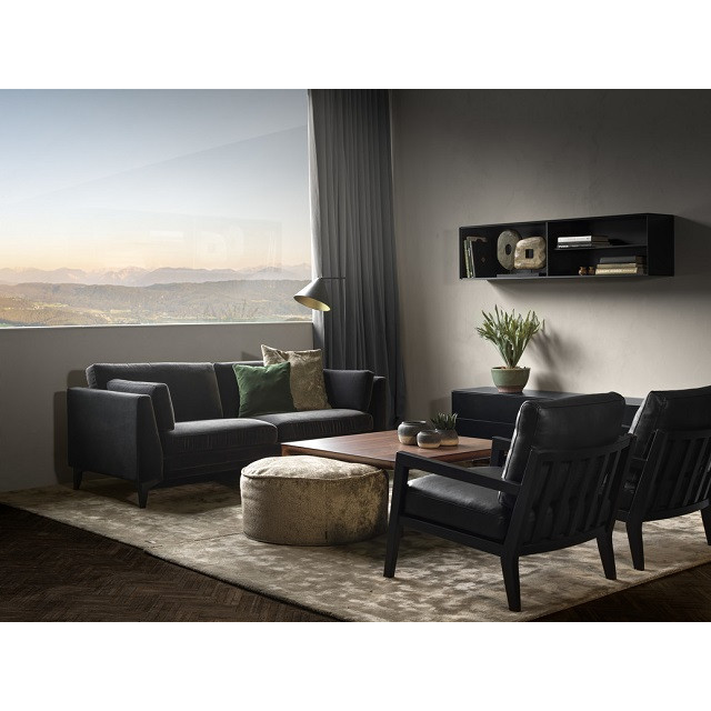 Диван прямий 3-и містний Furninova Avignon 208 x 90  см Темно-синій