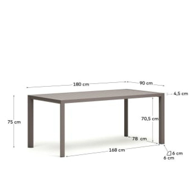 Уличный стол Culip J0100008NN12 Коричневый 180 x 90 см Уличный стол Culip J0100008NN12 Коричневый 180 x 90 см