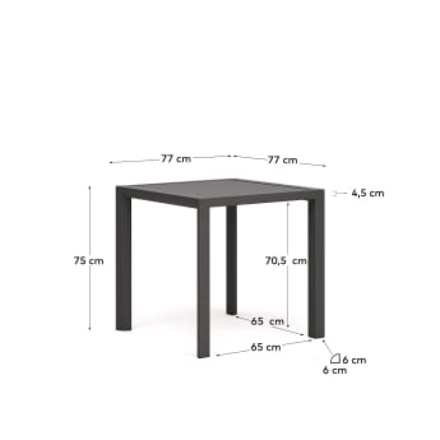 Вуличний столик Culip J0100038NN02 77 x 77 см Вуличний столик Culip J0100038NN02 77 x 77 см