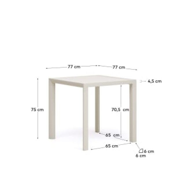 Уличный стол Culip J0100038NN05 Белый 77 x 77 см Уличный стол Culip J0100038NN05 Белый 77 x 77 см
