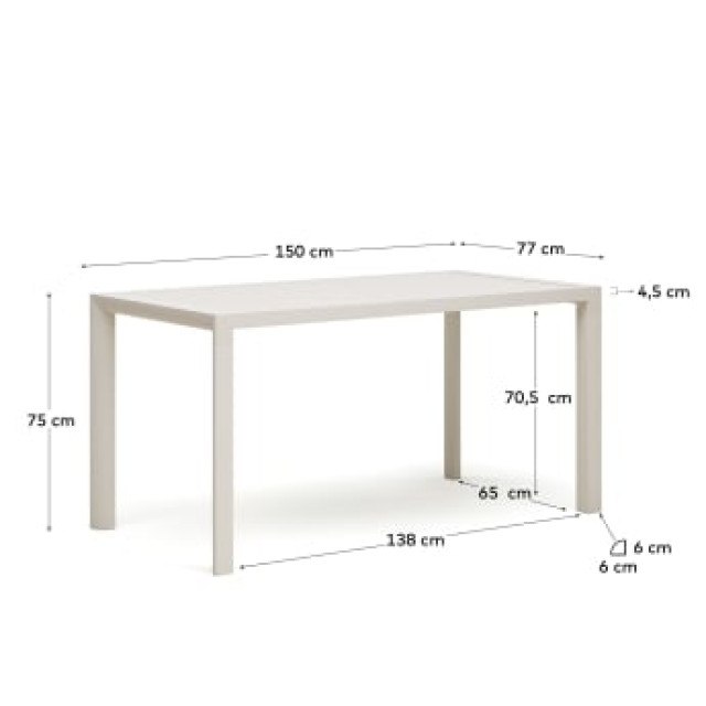 Уличный стол Culip J0100039NN05 Белый 150 x 77 см Уличный стол Culip J0100039NN05 Белый 150 x 77 см