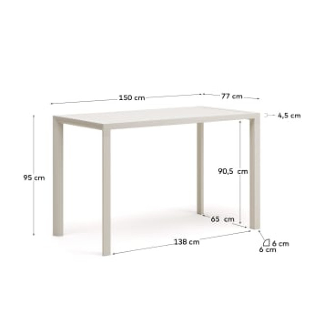 Высокий уличный стол Culip J0100040NN05 Белый 150 x 77 см