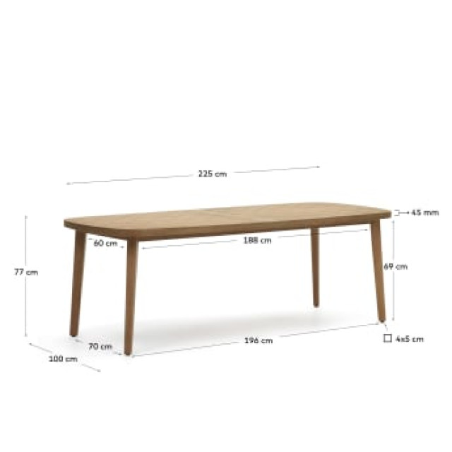 Уличный столик Maset J0100048MM47 из массива эвкалипта 220 x 100 см Уличный столик Maset J0100048MM47 из массива эвкалипта 220 x 100 см